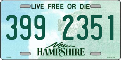 NH license plate 3992351