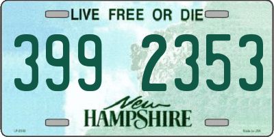 NH license plate 3992353