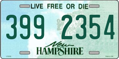 NH license plate 3992354