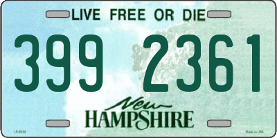 NH license plate 3992361