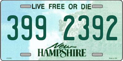 NH license plate 3992392