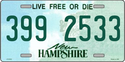 NH license plate 3992533