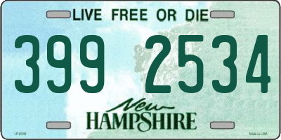 NH license plate 3992534