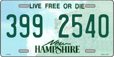 NH license plate 3992540