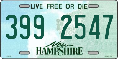 NH license plate 3992547