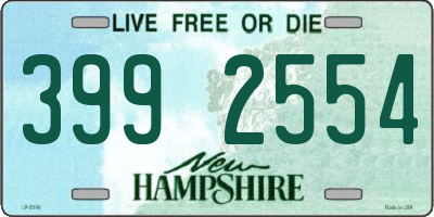 NH license plate 3992554