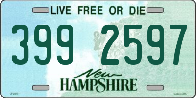 NH license plate 3992597