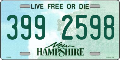 NH license plate 3992598