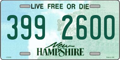 NH license plate 3992600