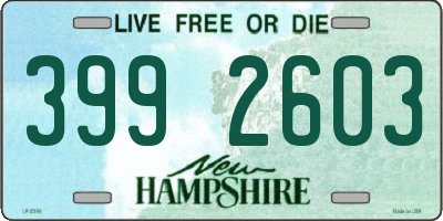 NH license plate 3992603