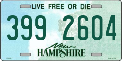 NH license plate 3992604