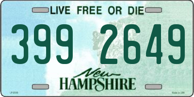 NH license plate 3992649