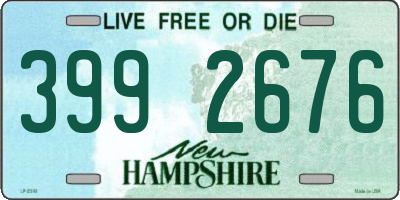 NH license plate 3992676