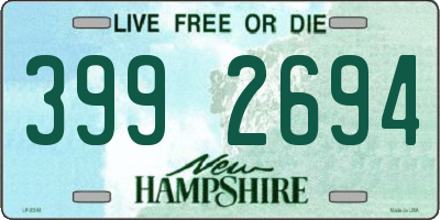 NH license plate 3992694