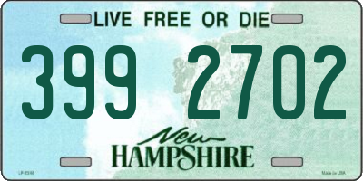 NH license plate 3992702