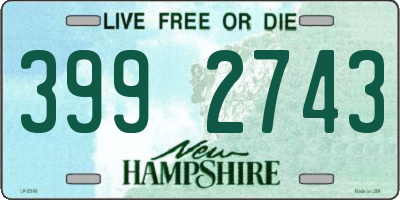 NH license plate 3992743