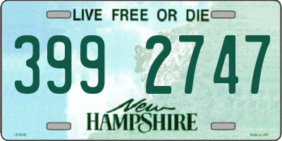 NH license plate 3992747