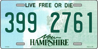 NH license plate 3992761