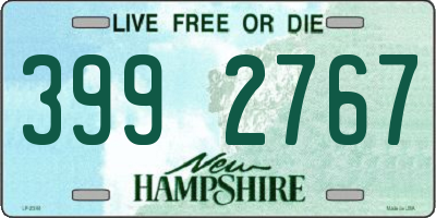 NH license plate 3992767