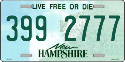 NH license plate 3992777