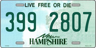 NH license plate 3992807