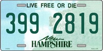 NH license plate 3992819