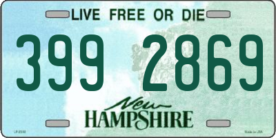 NH license plate 3992869