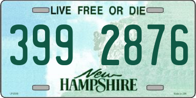 NH license plate 3992876