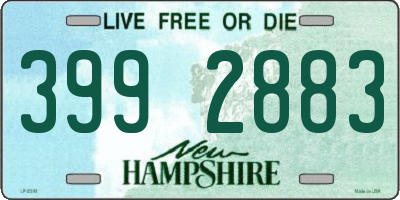 NH license plate 3992883