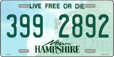 NH license plate 3992892