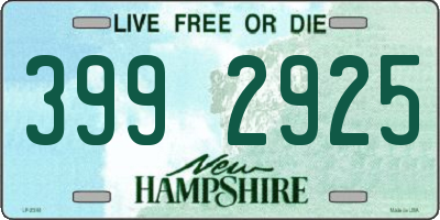 NH license plate 3992925