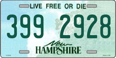 NH license plate 3992928