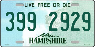 NH license plate 3992929