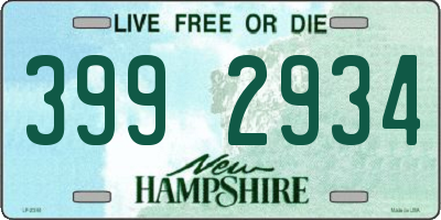 NH license plate 3992934