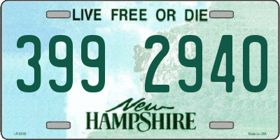 NH license plate 3992940