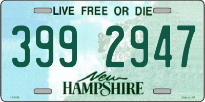 NH license plate 3992947