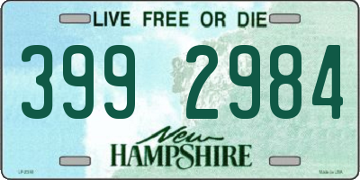 NH license plate 3992984