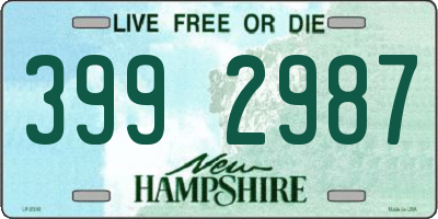 NH license plate 3992987