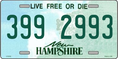 NH license plate 3992993