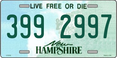 NH license plate 3992997