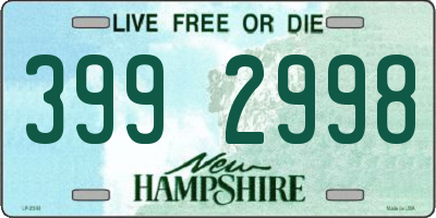 NH license plate 3992998