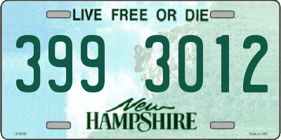 NH license plate 3993012