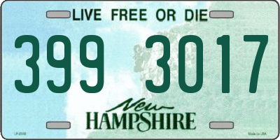 NH license plate 3993017