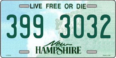 NH license plate 3993032