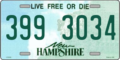 NH license plate 3993034