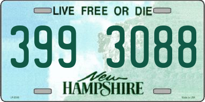 NH license plate 3993088