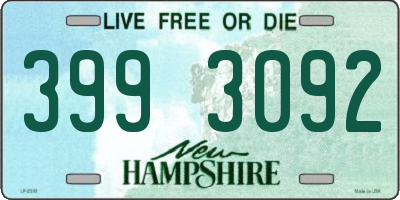 NH license plate 3993092