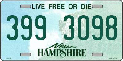 NH license plate 3993098