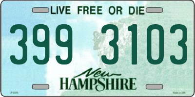 NH license plate 3993103