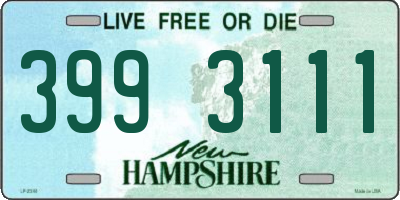 NH license plate 3993111